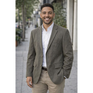 Via Europa Men’s Olive Green Blazer 38S Short Smart Casual Jacket Preppy